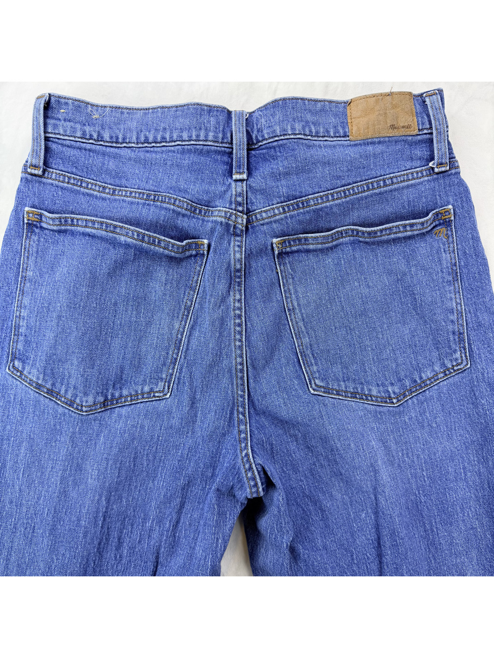 Madewell The Momjean Jeans Size 30 Blue High Rise Straight Leg Stretch Denim - Picture 4 of 15